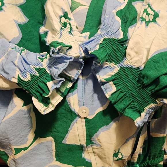 *NWT* Blue & Green Rayon XXL Sonoma midi swing dress - Picture 2 of 11